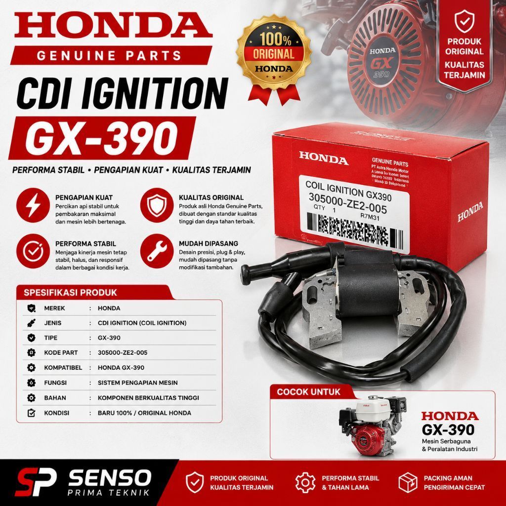 CDI / COIL IGNITION GX390 HONDA NEW ORIGINAL