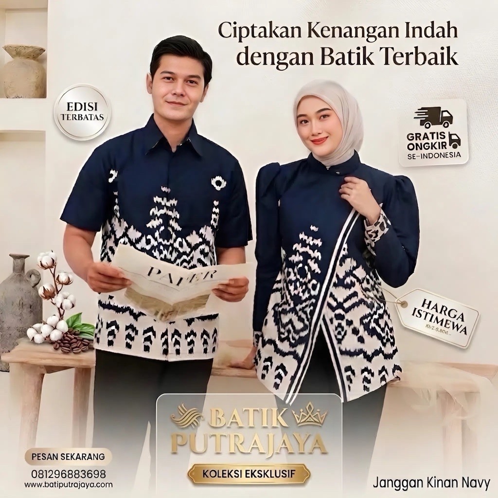 New Motif Jangan Kinan Batik Wanita Modern Terbaru Kekinian Atasan Bluse Lengan Panjang