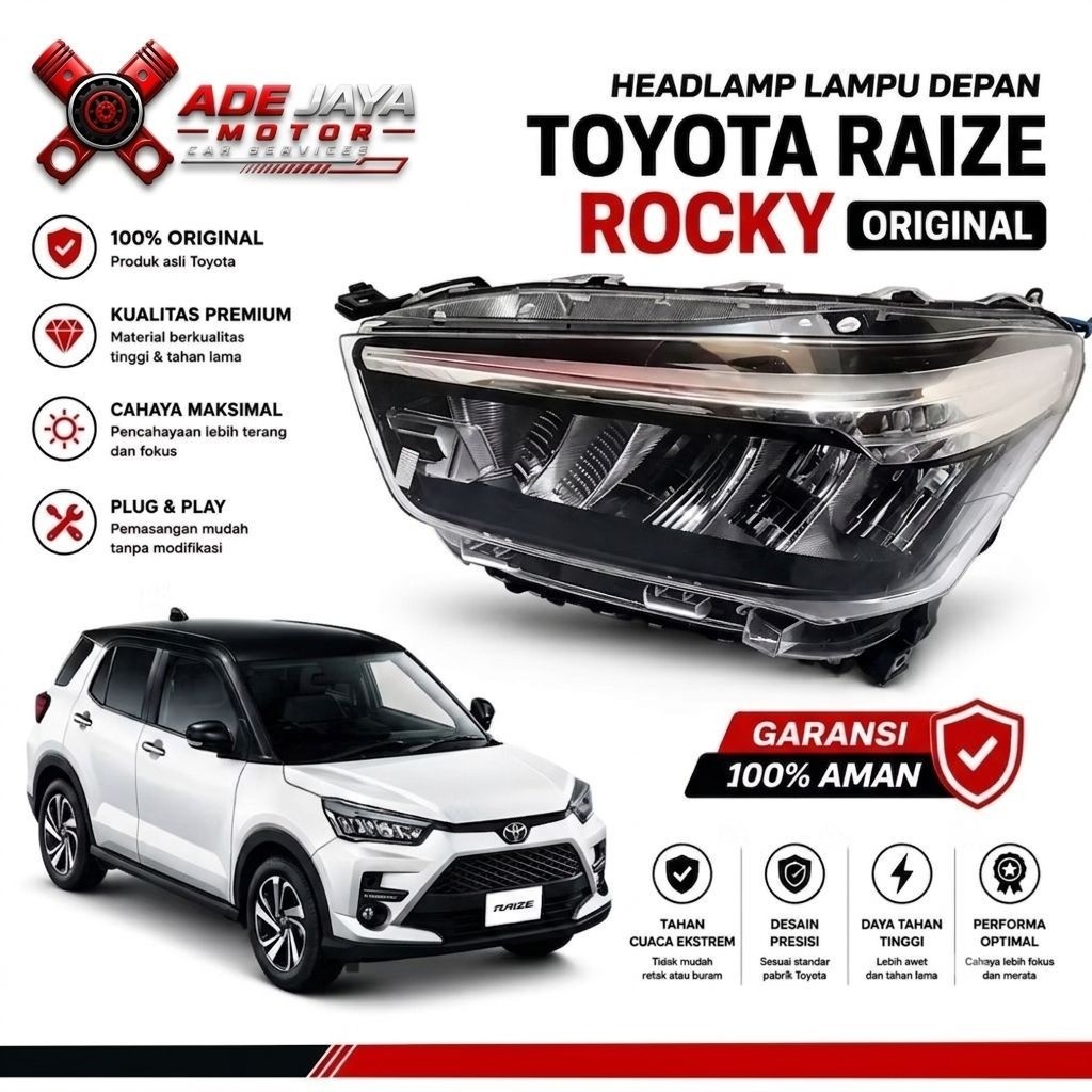 Headlamp Lampu Depan Toyota Raize / Headlamp Raize