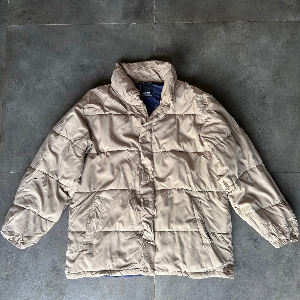 Hill Crop Khaki Puffer Jacket Unisex