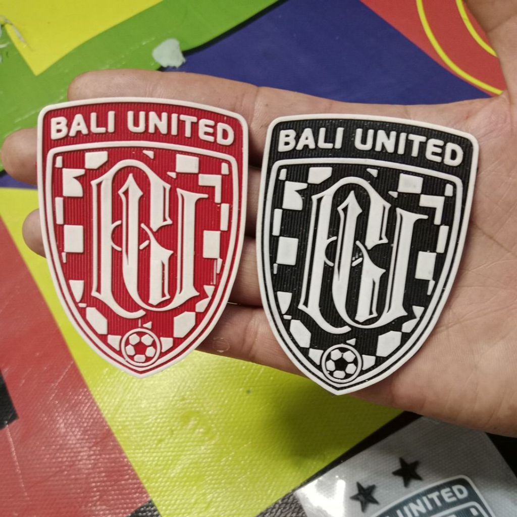 logo bali united home away patch rubber timbul 3D 2026-2027