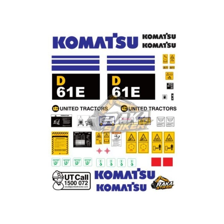 Stiker Dozer Komatsu D61E Decal Sticker