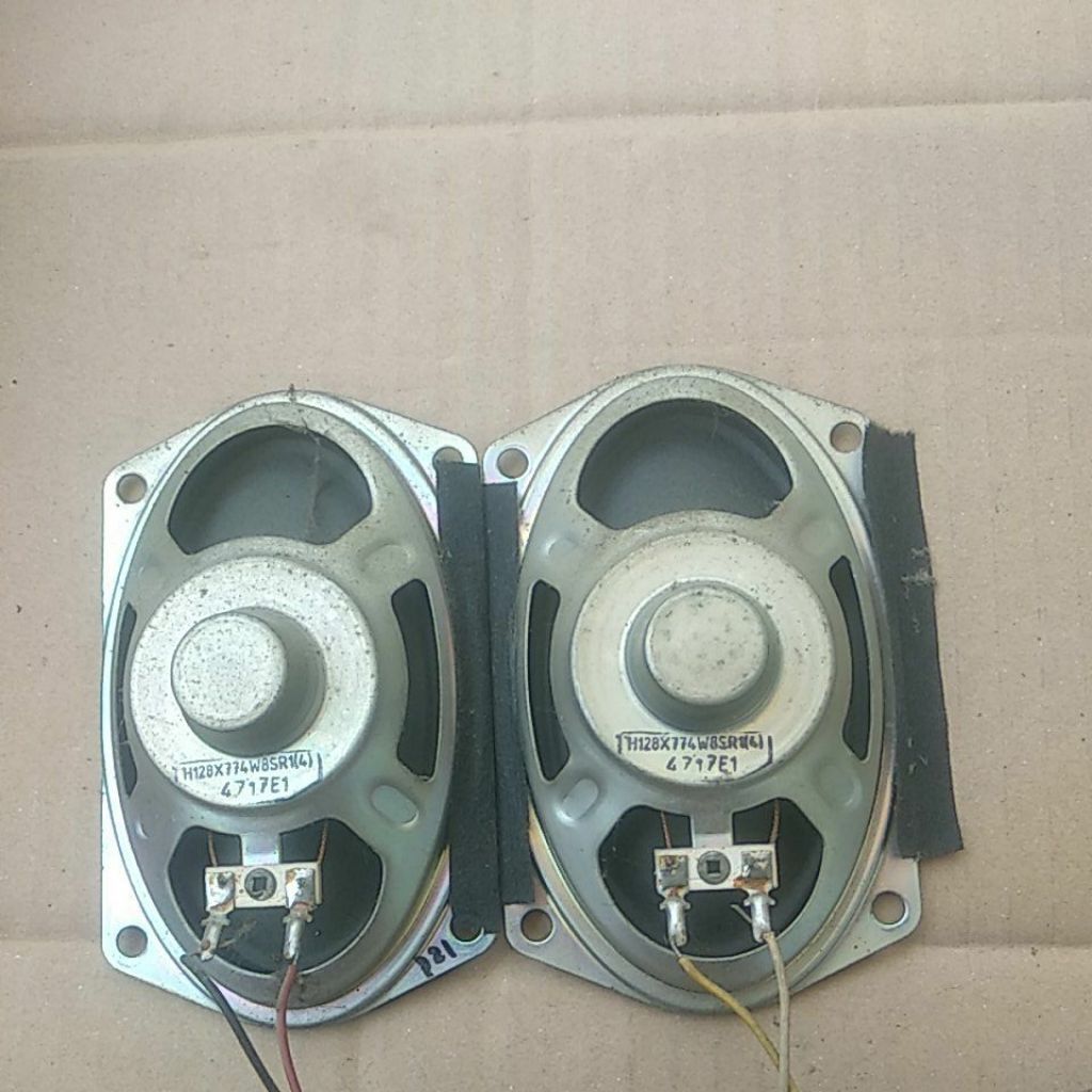 1set kanan kiri speaker tv polytron crystaline 21in 12.5cm x 7.5cm
