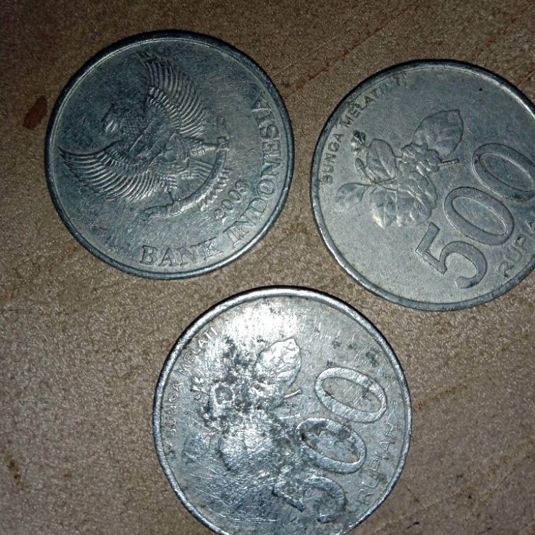 koin logam Rp 500 silver Layak dikoleksi Tahun 2003