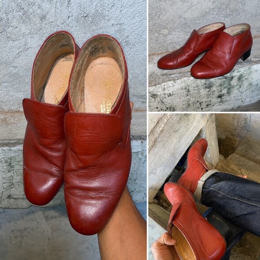 Sepatu Boot Koboi Vintage ( Kulit asli )