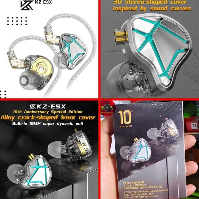 TERBARU - KZ ESX Basshead IEM mic Earphone Headset Knowledge Zenith in ear monit