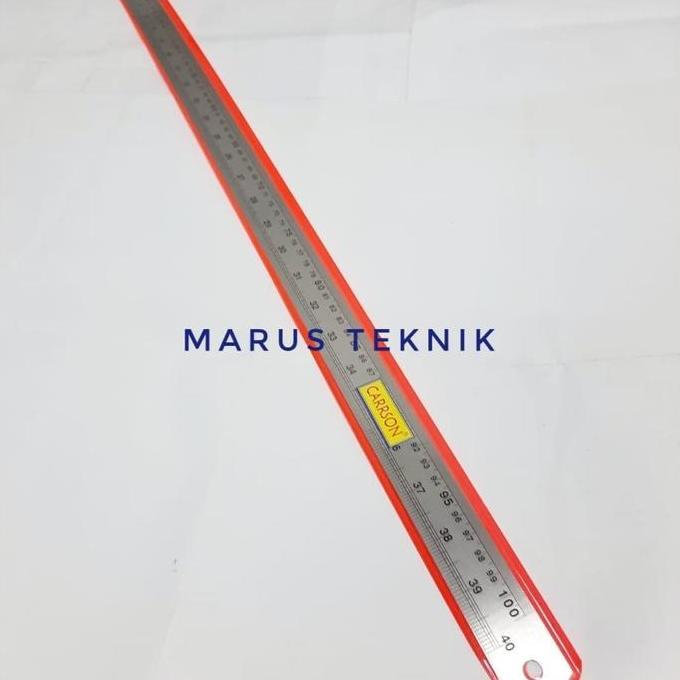 Threebook- Penggaris Baja /Mistar Baja Ss 100Cm Metric/Inch