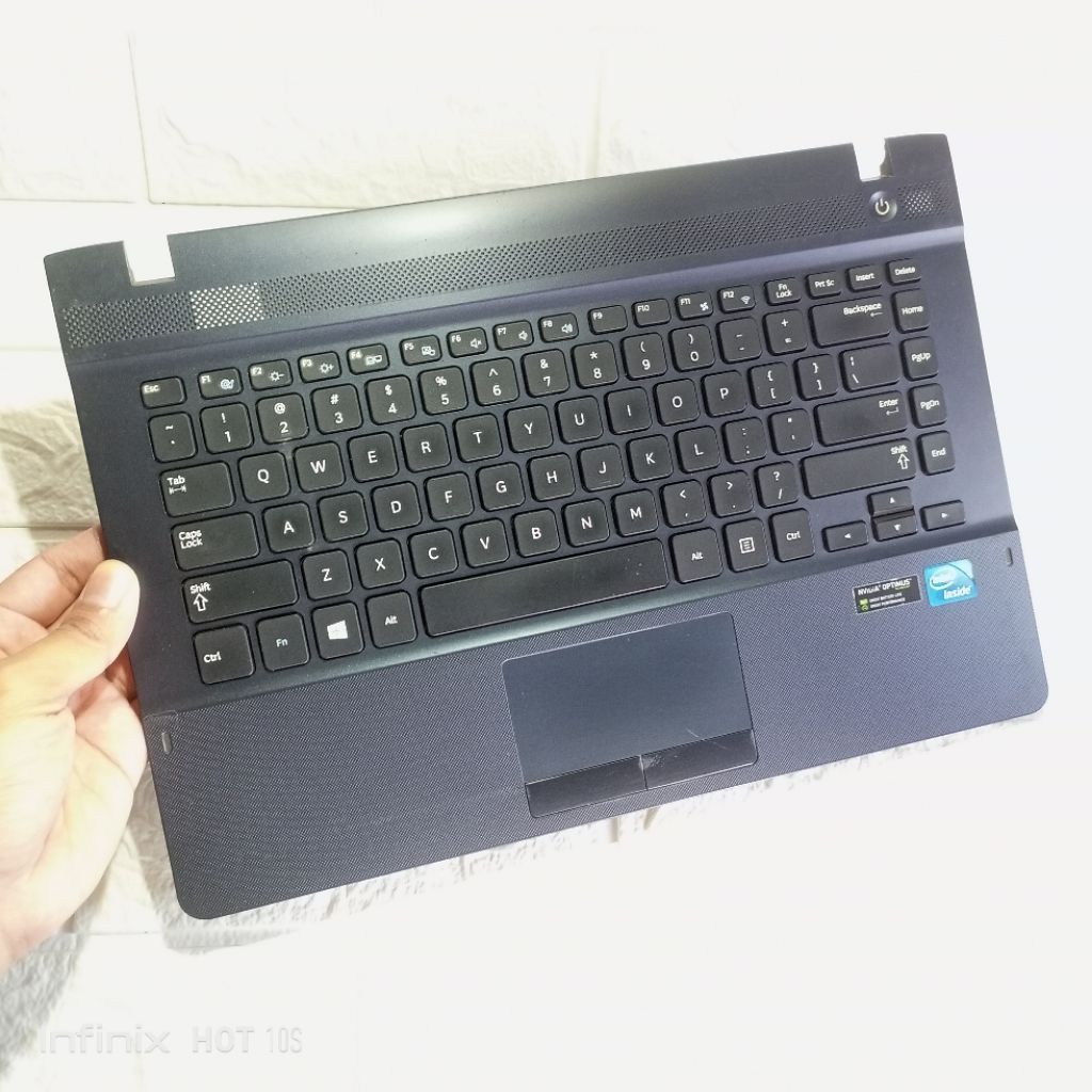 Casing topcase palmrest frame keyboard minus samsung np270e series samsung np270e4v np275e ori
