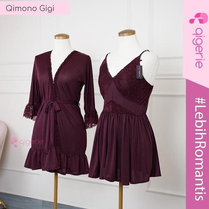 GIGI QIGERIE | One Set Kimono | Baju Tidur Kimono Sexy