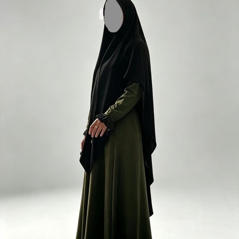 Khimar V shape ARABiAN JETBLACK TERMURAH