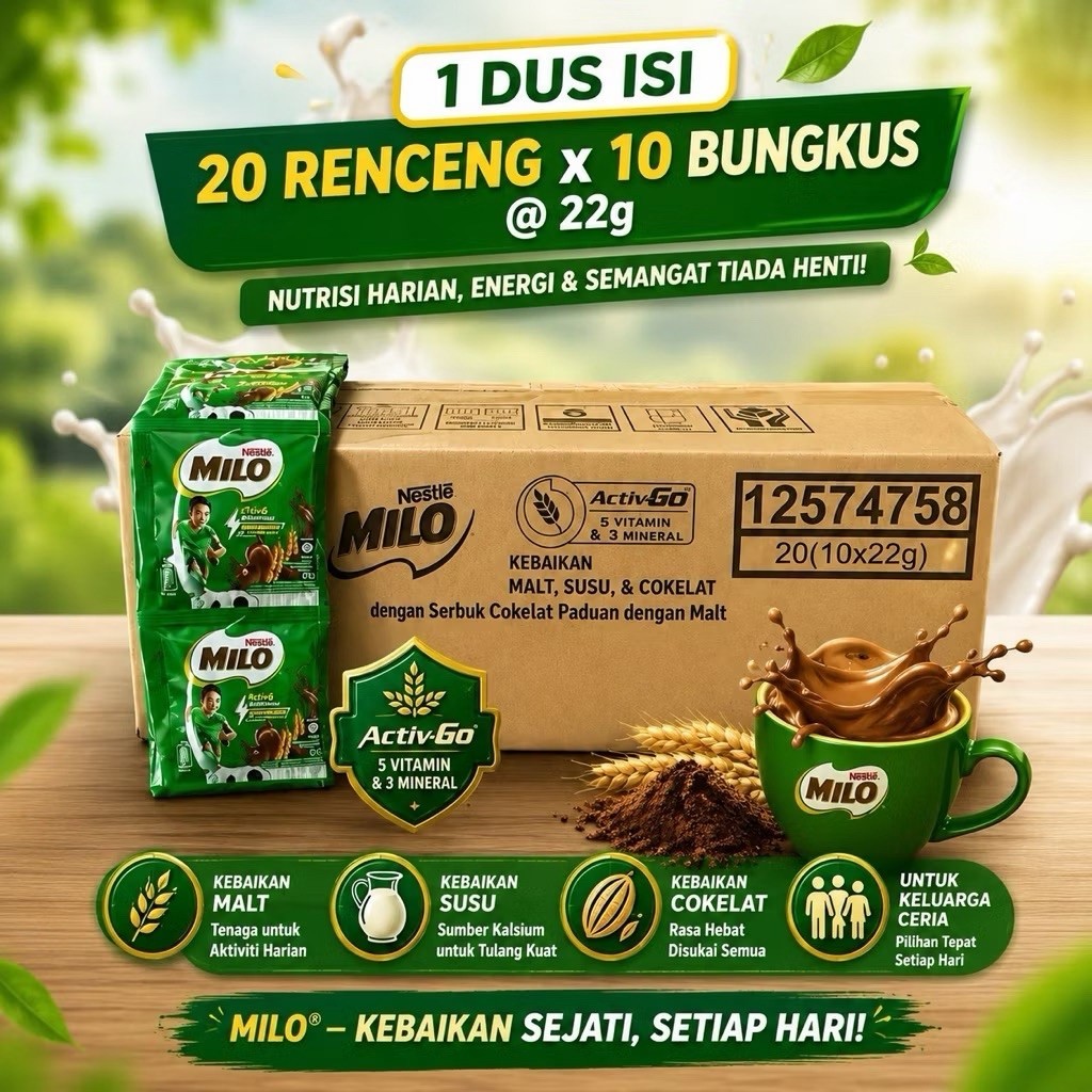 Milo 1Dus 20renceng 22gr