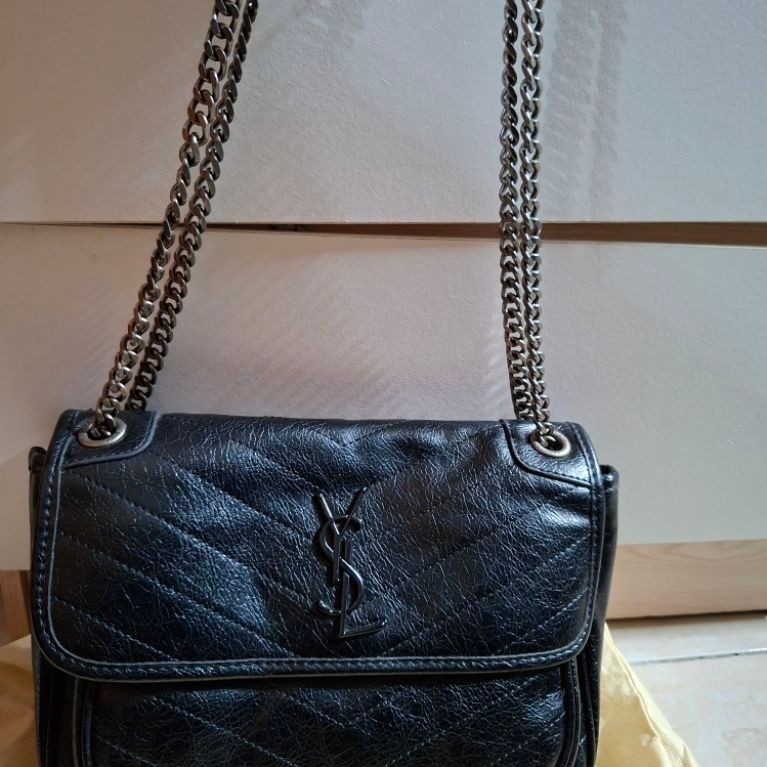 Tas Kulit YSL Niki Black Yeslong