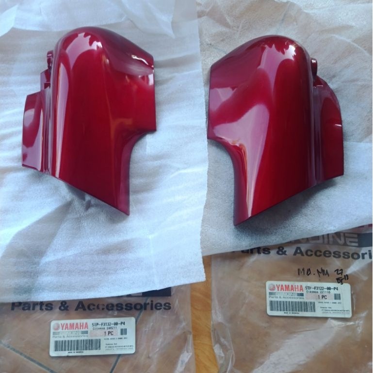COVER TUTUP SHOCK SLEBOR DEPAN KANAN KIRI MERAH MAROON YAMAHA JUPITER Z LAMA BURHAN 5TP ORIGINAL YGP