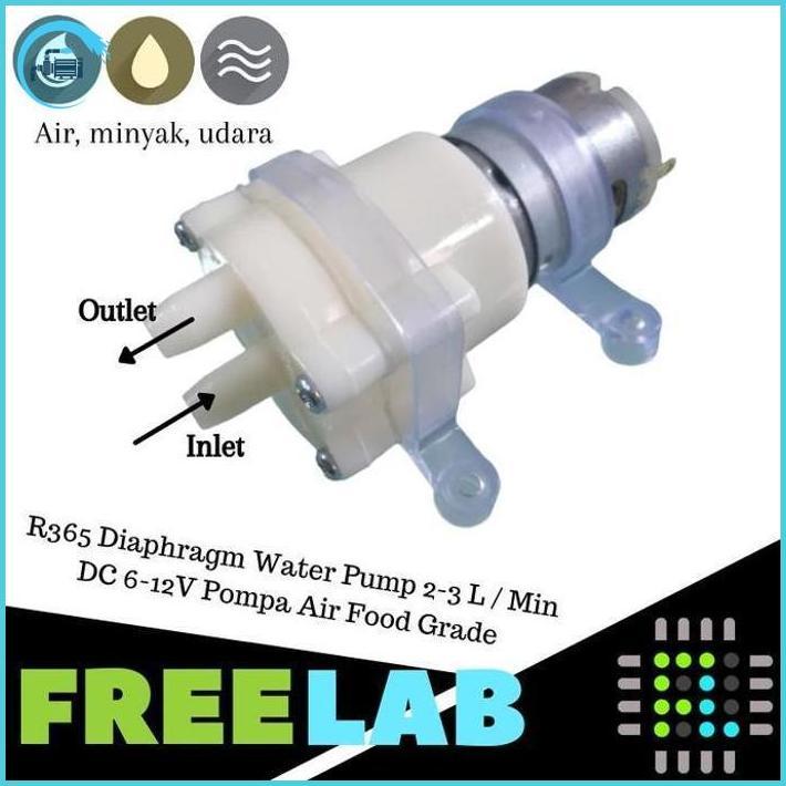 R365 Diaphragm Water Pump 2-3 L / Min Dc 6-12V Pompa Air Food Grade Best Quality