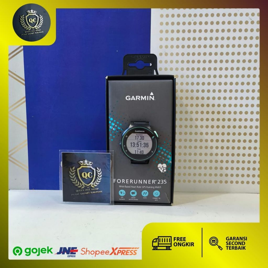 Garmin Forerunner 235 GPS Running Watch Black Silicone Strap