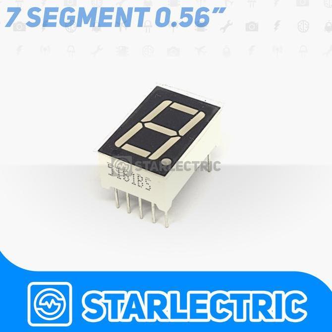 Led Seven Segment 7 Segmen Common Cathode Katoda Merah 0.56 Red