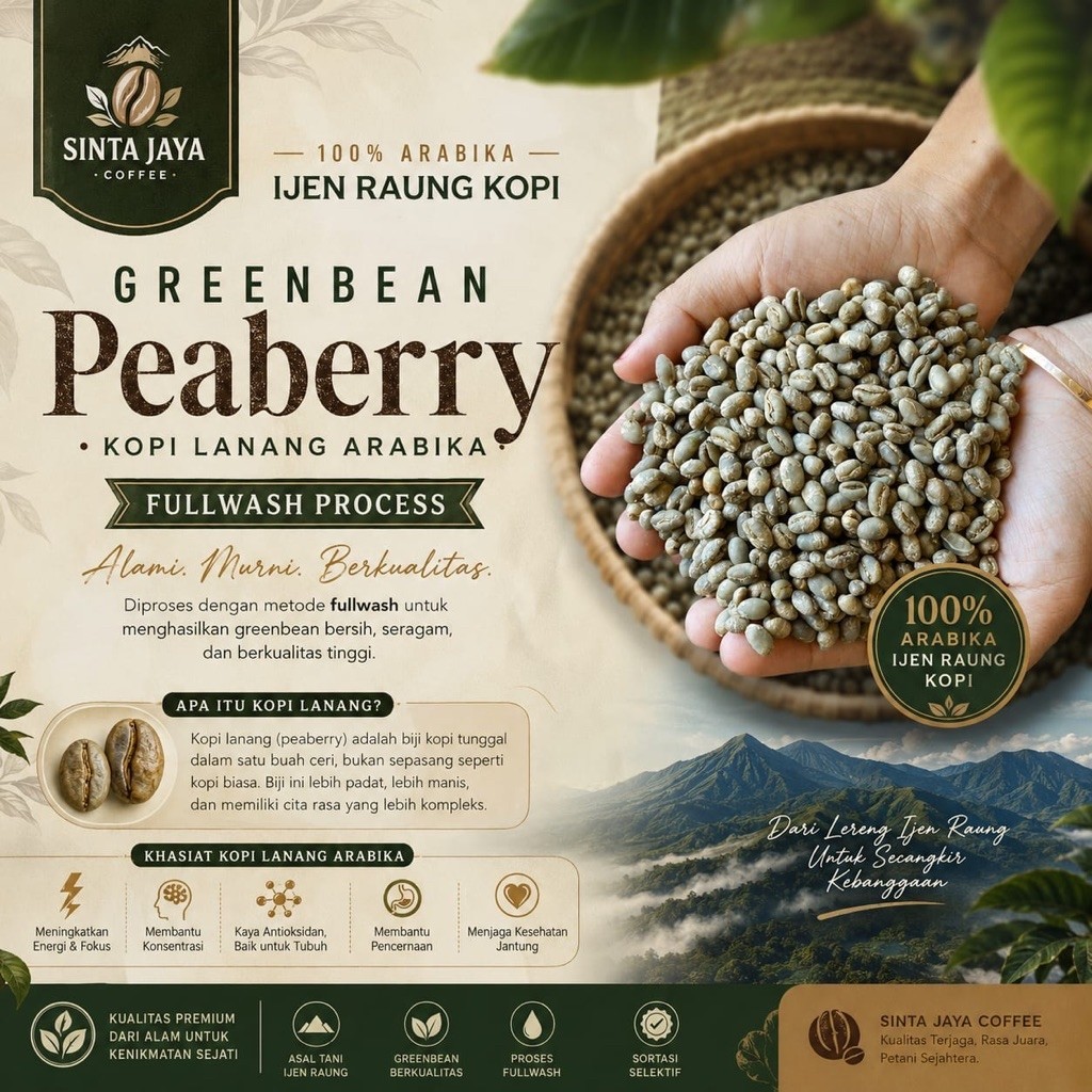 GREENBEAN KOPI ARABIKA LANANG IJEN RAUNG BONDOWOSO