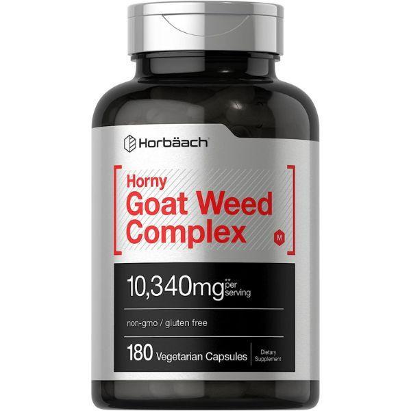 Horbaach Horny Goat Weed Complex 10,340 mg 180 Vegetarian Capsules Tribulus, Maca, Yohimbe, and L-Ar