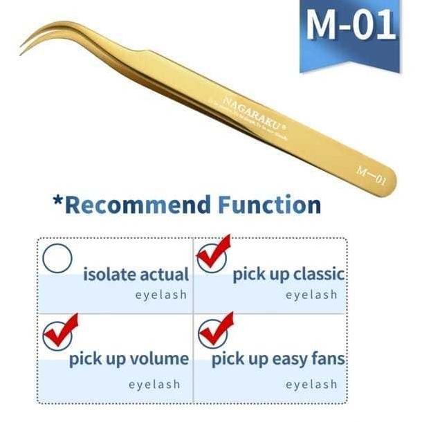 Pinset Nagaraku Original Pinset Eyelash Extension Pinset Bulumata Sambung / Pinset Russian Volume Ey
