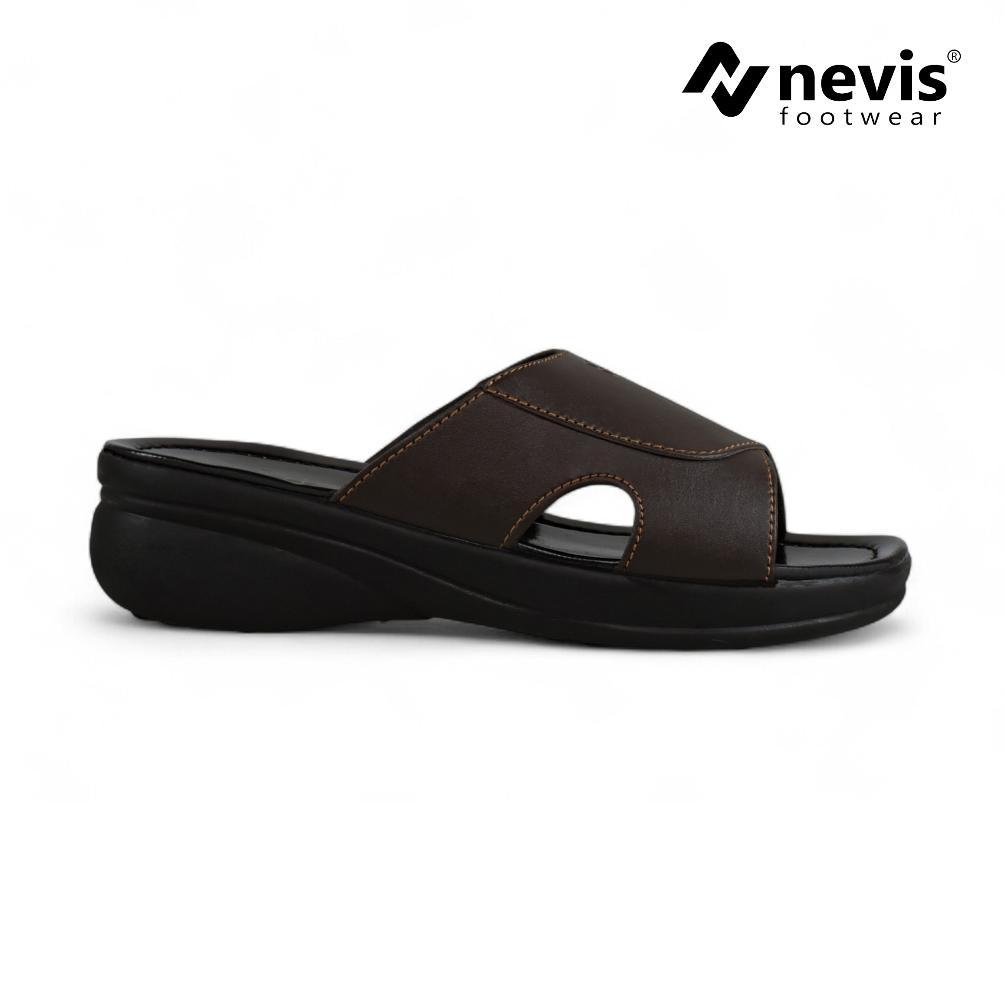DISKON NEVIS SANDAL WANITA WEDGES SOFIA ORIGINAL SENDAL SELOP SLIP ON KULIT
