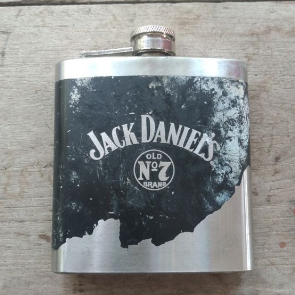 Botol Flask Stainless Steel Jack Daniel's Old No. 7 Brand Portable