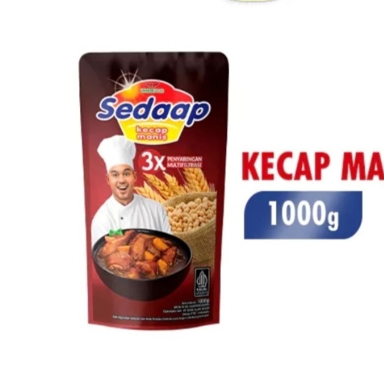 Kecap Manis Sedaap 1kg - Aroma Khas, Gurih, dan Kental - 1000g
