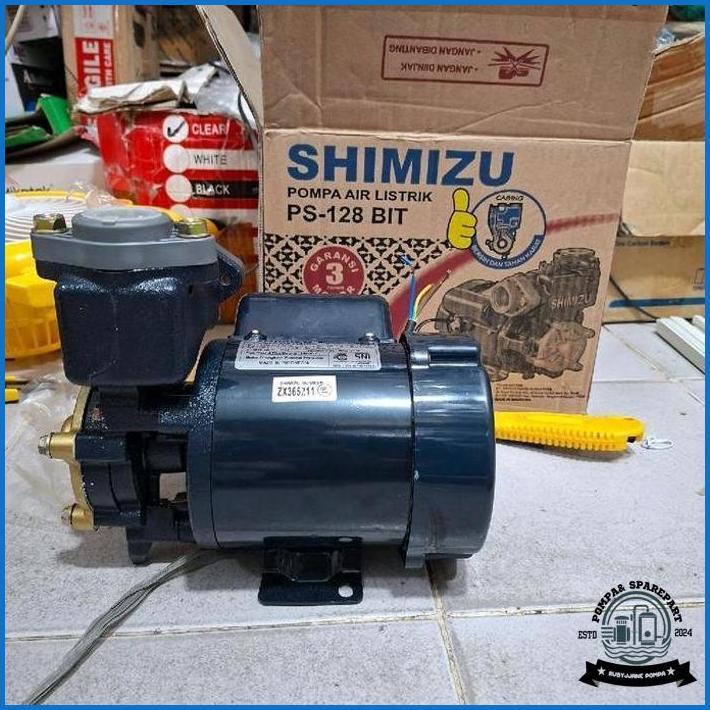 Mesin Pompa Air Shimizu Ps-128 Bit Pompa Air ( Non Otomatis ) Ps128 125 Watt Mesin Air Simizu Restoc