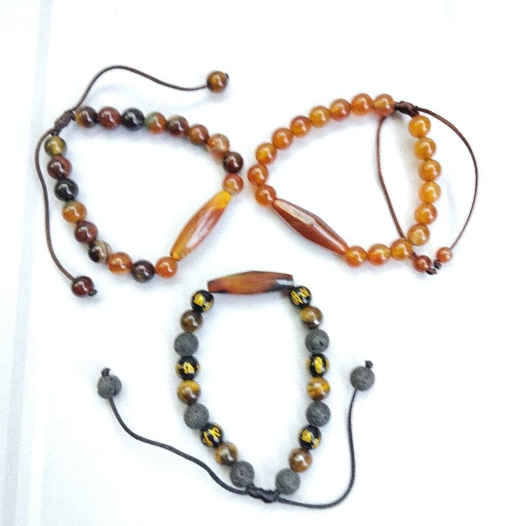 GELANG LAMIANG 3 CM ASLI BATU AKIK MANAU