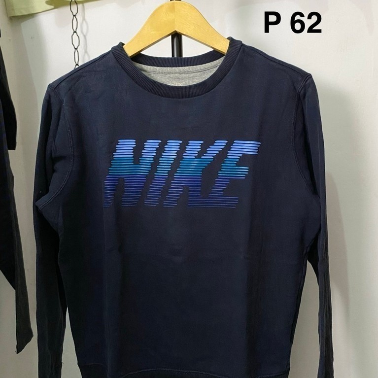 (62x52cm tanpa ditarik) CN crewneck sweater sweatshirt Nike navy athletic dept logo graphic gradient