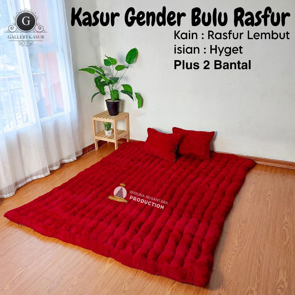 Kasur Gender Bulu Rasfur Jumbo All Size Plus 2 Bantal Kasur Bulu Rasfur Tebal Empuk