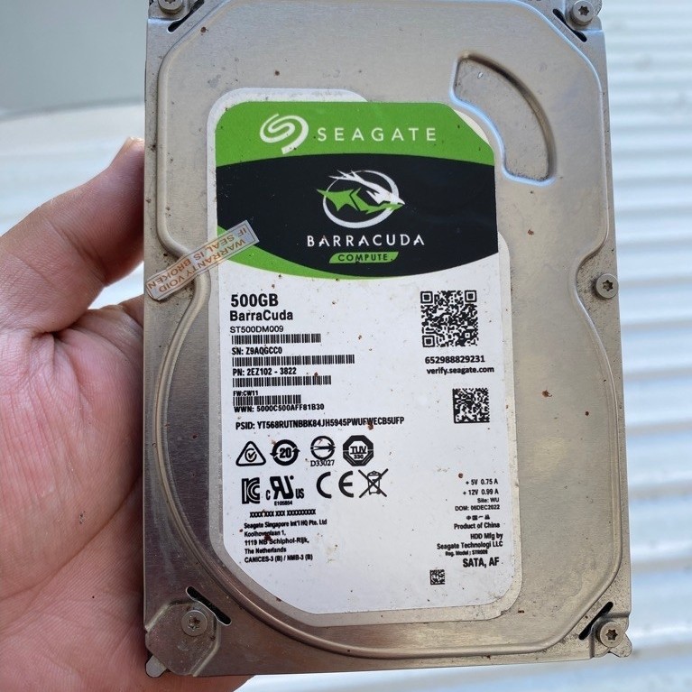 HDD PC Seagate BarraCuda 500GB 3.5 Inch SATA Hardisk Second Health 100%