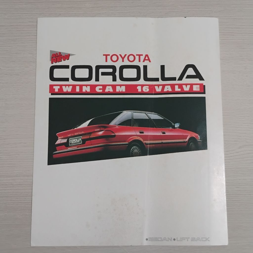 Brosur Toyota Corolla Twincam 1989