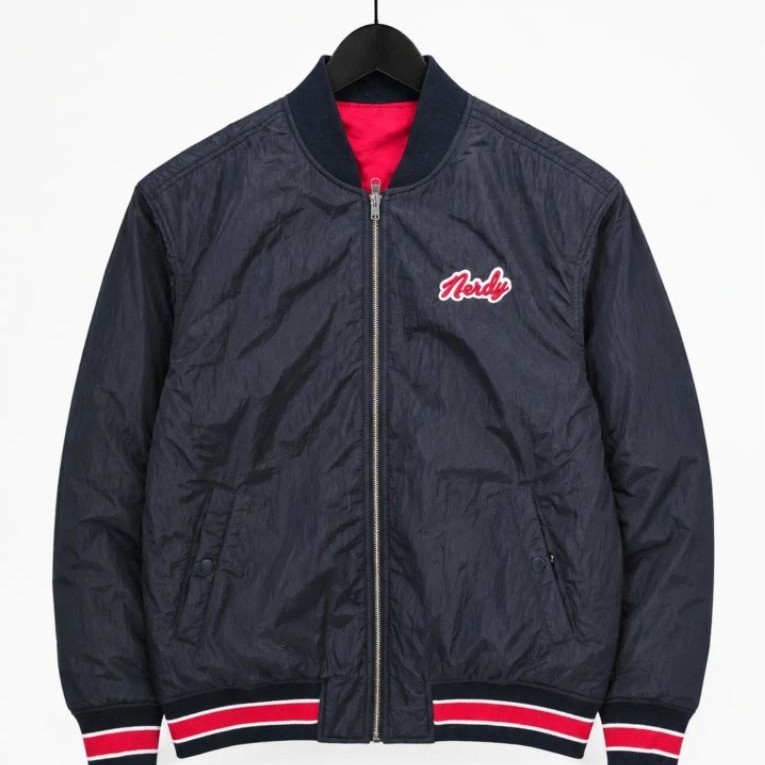 NERDY - Jaket Varsity Reversible Bolak Balik Size M