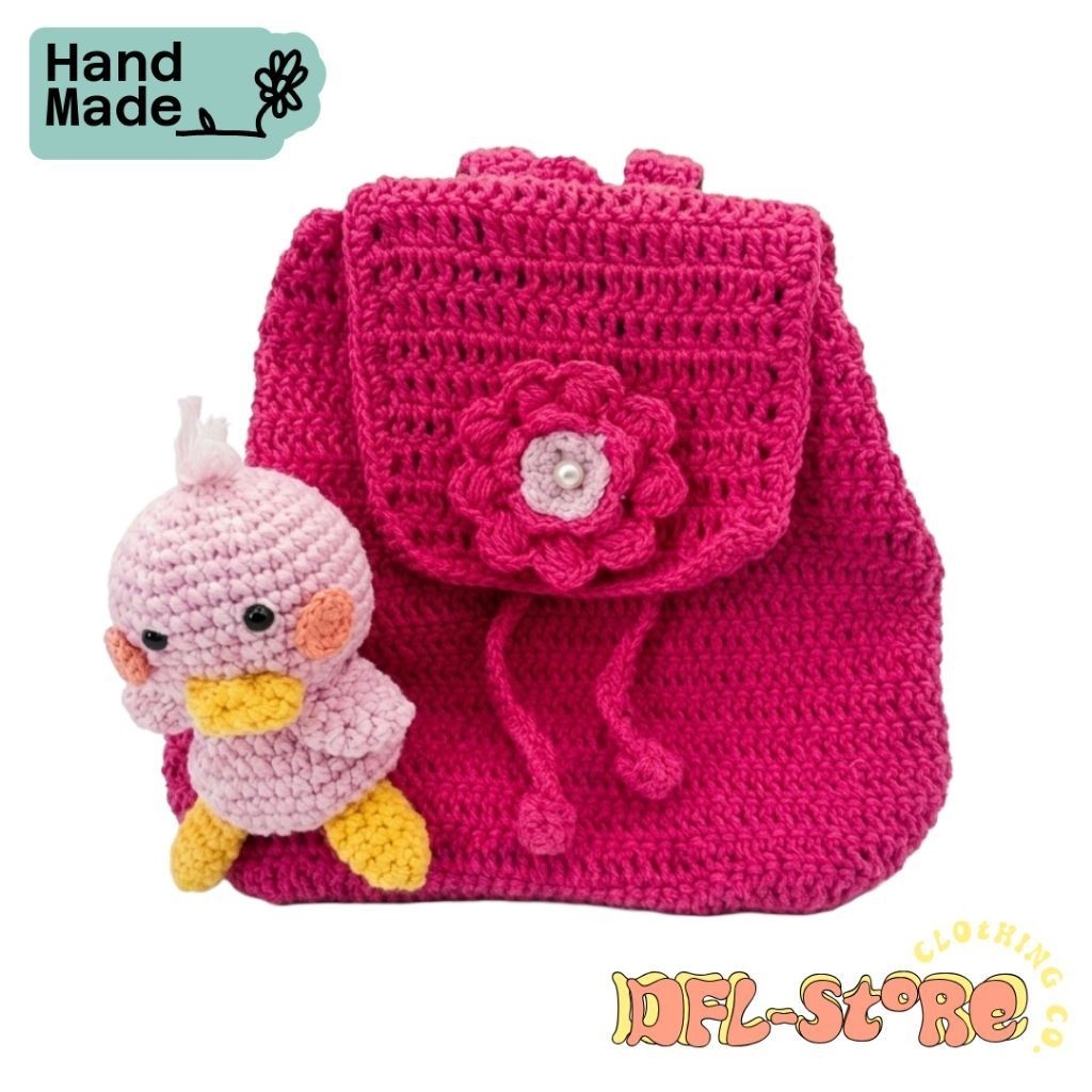 Tas Ransel Anak Rajut Handmade