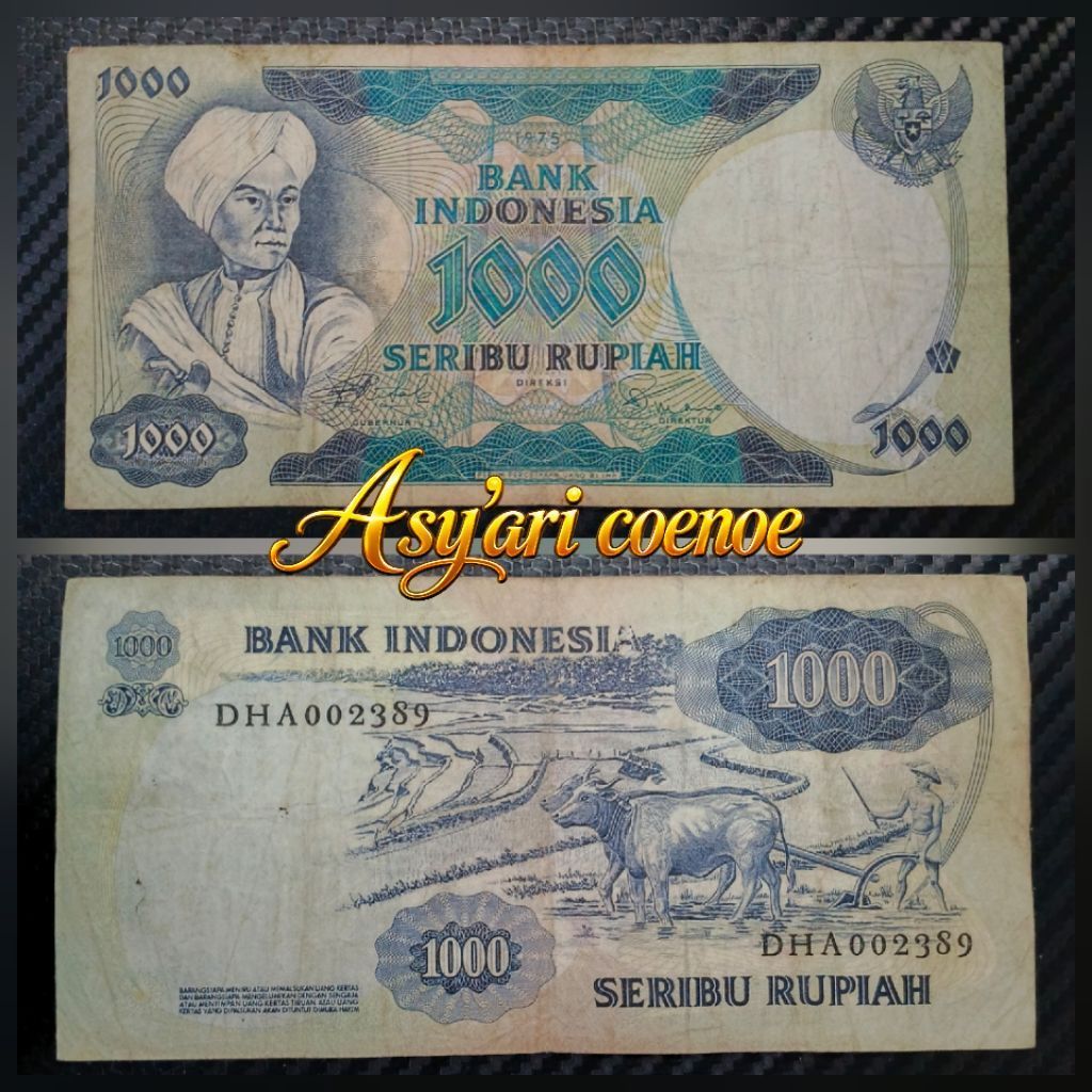 Uang kuno 1000 Diponegoro Asli
