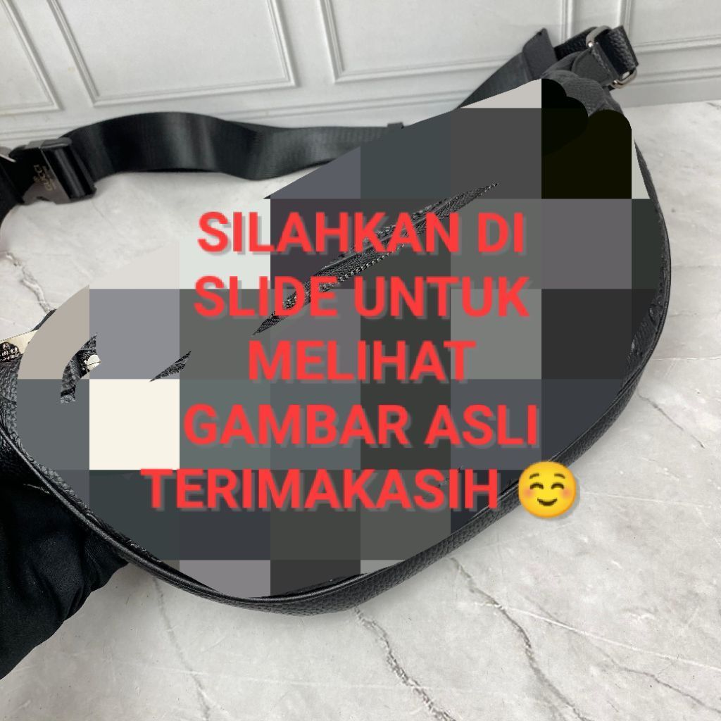 TAS PINGGANG/ WEISTBAG PRIA IMPORT LEATHER GC'3303 BRANDED MIROR