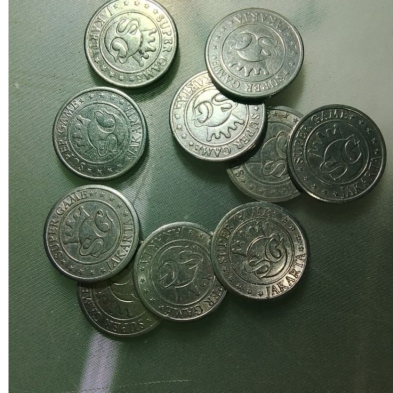 Koin Dingdong Arcade Happy World 1998 Token Bekas Layak Koleksi