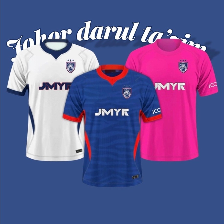 JERSEY JOHOR DARUL TA’ZIM HOME AWAY TERBARU 26/27 kaos bola full printing custom