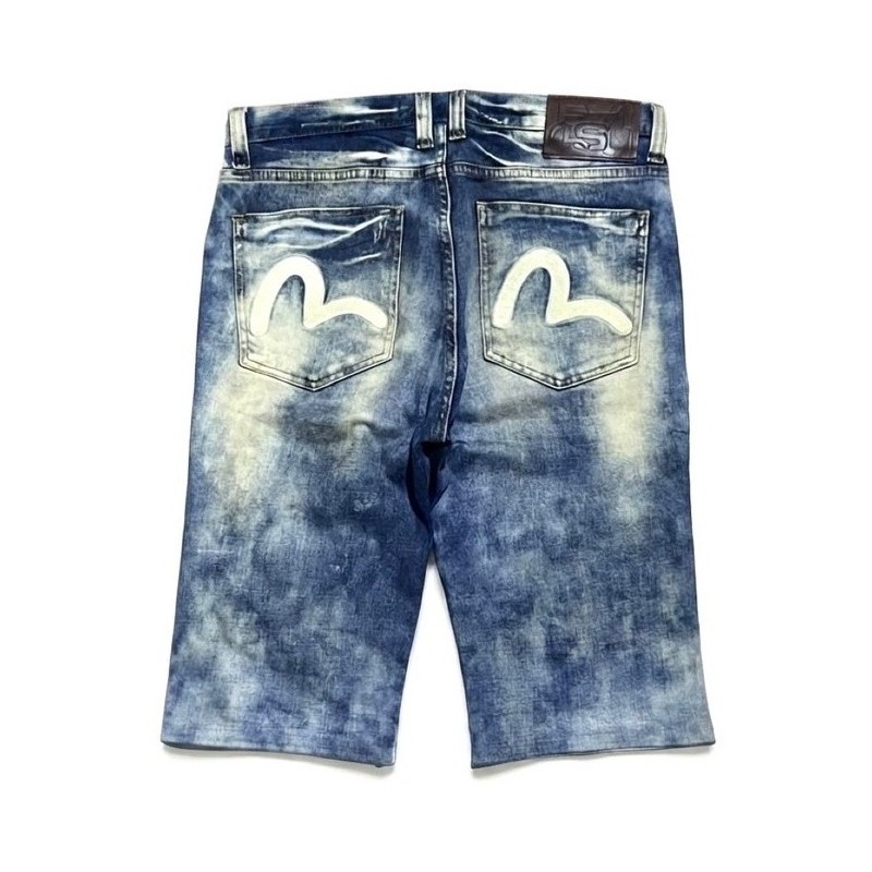 Evisu Ripped Denim Short Pants