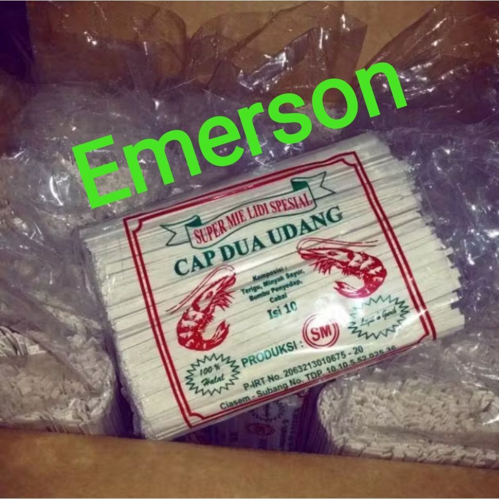 (2 bks) Mie lidi mentah/mie lidi gepeng/mie lidi kecil cap 2 udang