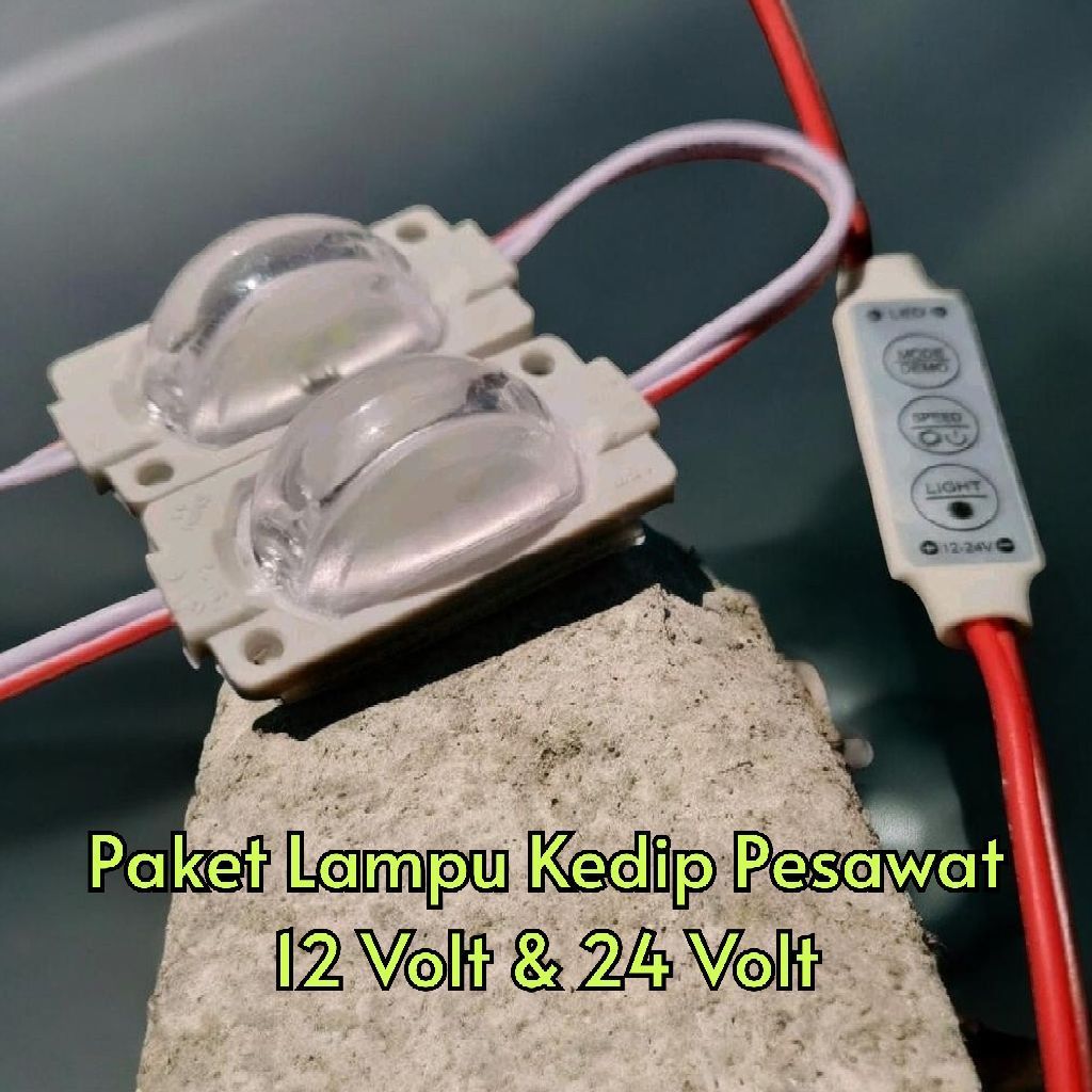 Paket Lampu Kedip Pesawat Led Crystal 12 Volt Motor Mobil 24 Volt Bus Truck Tronton