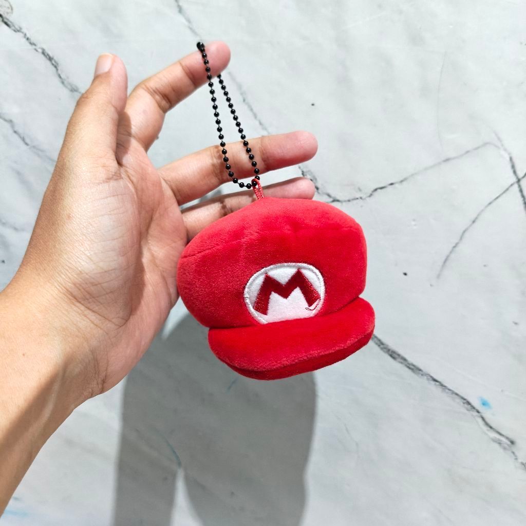 Ganci/Keychain Boneka Mascot Topi Super Mario Mocchi Mocchii Game Style Nintendo