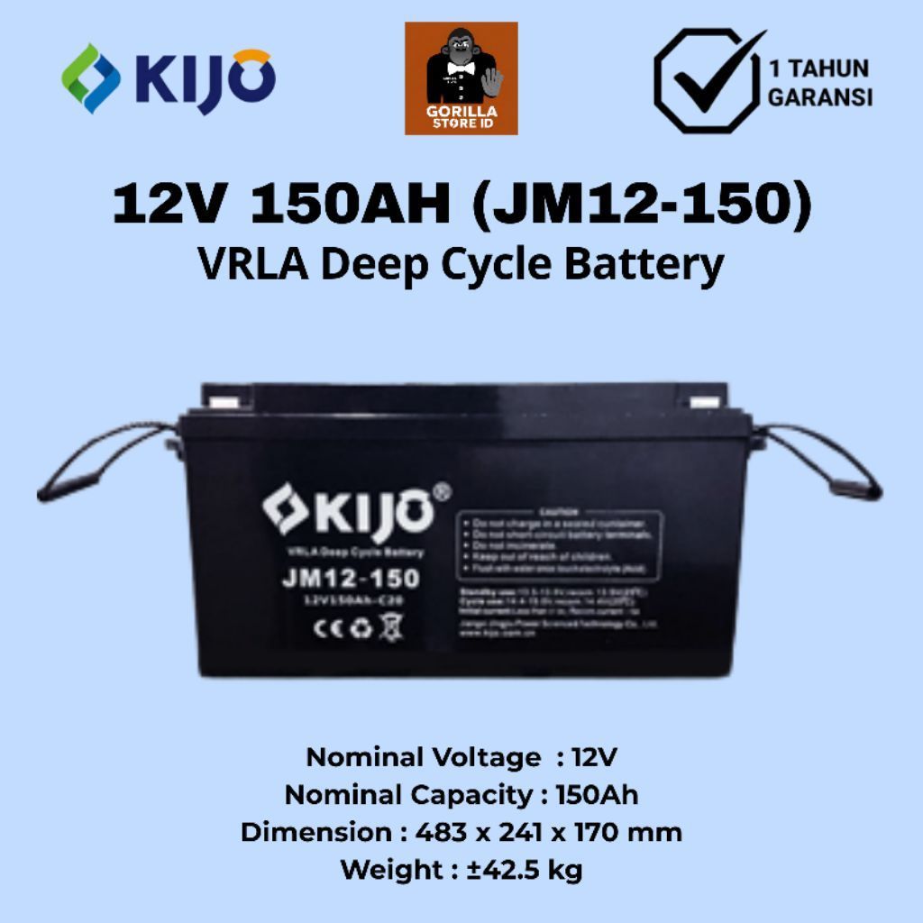 Baterai Aki VRLA KIJO 12V 150AH