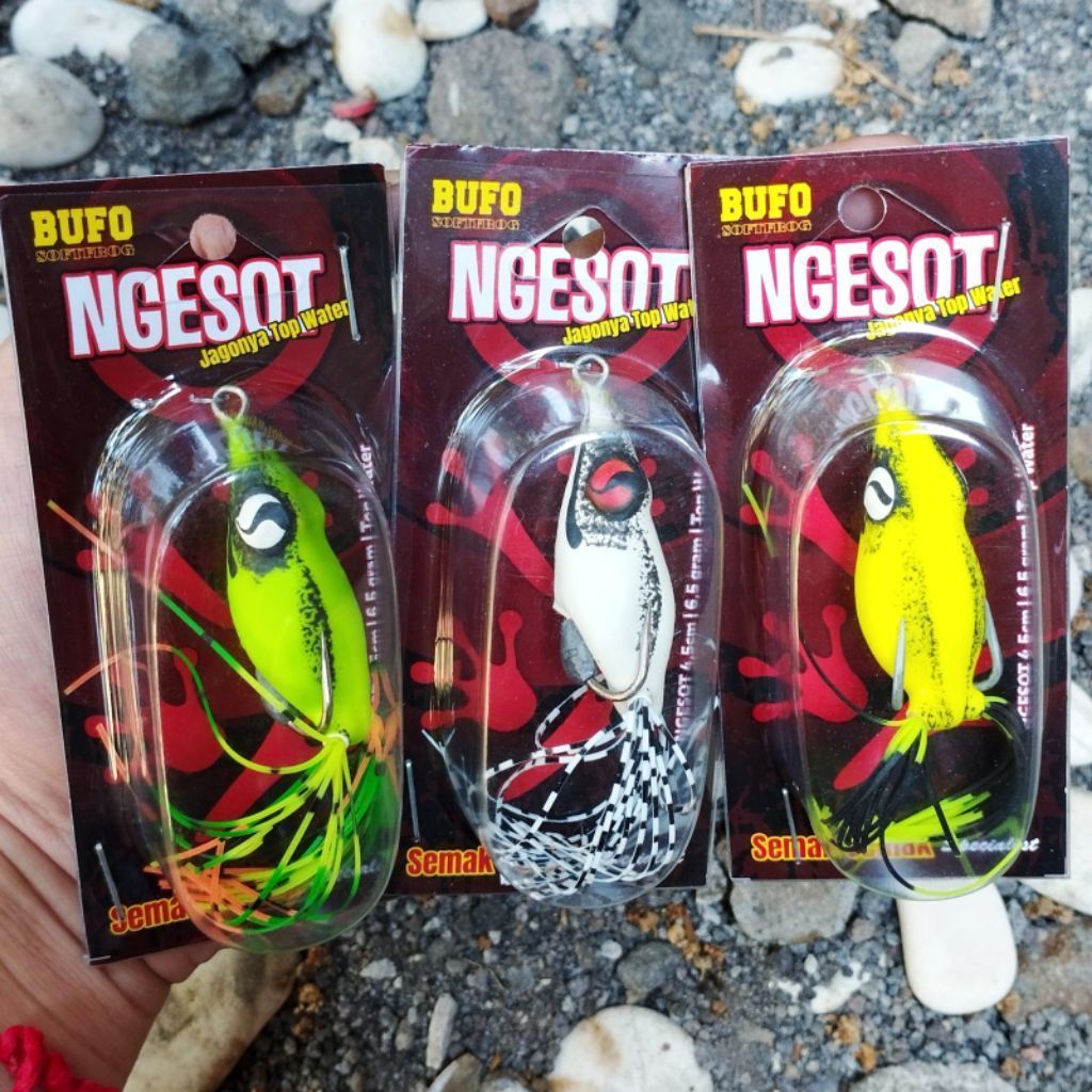 Bufo Ngesot New 4.5CM 6.5Gr Original Bufo Soft Frog Umpan Gabus Toman Killer