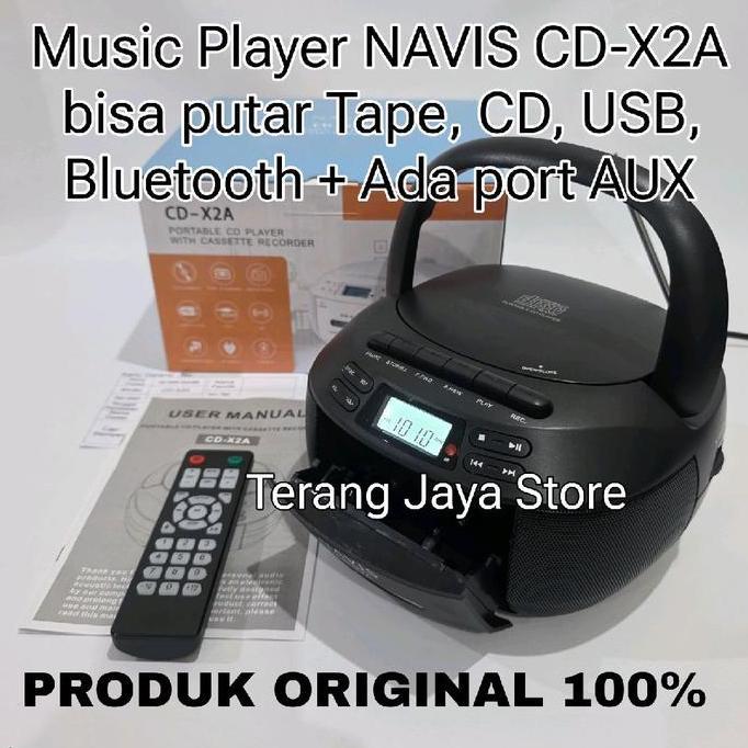 Boombox Navis CD-X2A Compo NAVIS CDX2A CD/USB/Tape/AM/FM/BLUETOOTH/AUX pengganti Toshiba TY-CKU310 t