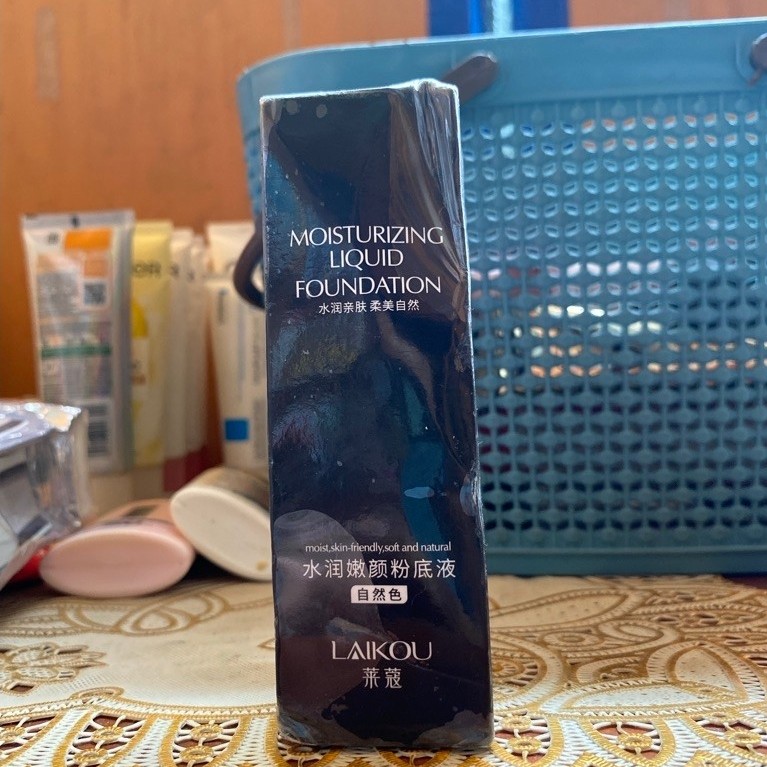 KEMASAN MASIH SEGEL ISI AMAN MOISTURIZING LIQUID FOUNDATION LAIKOU 40ml BARANG LELANG