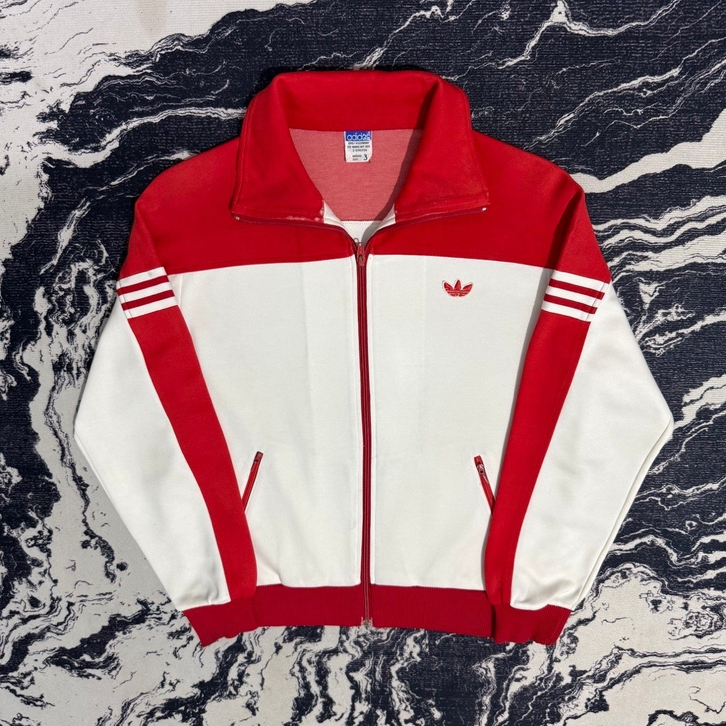 Jacket vintage 80s adidas west germany descente 2tone tracktop size S boxy