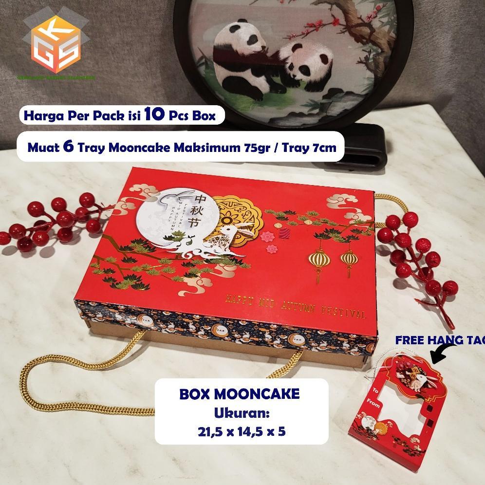 Ready 10PCS BOX MOONCAKE ISI 6 MOONCAKE 75GR BOX MOONCAKE