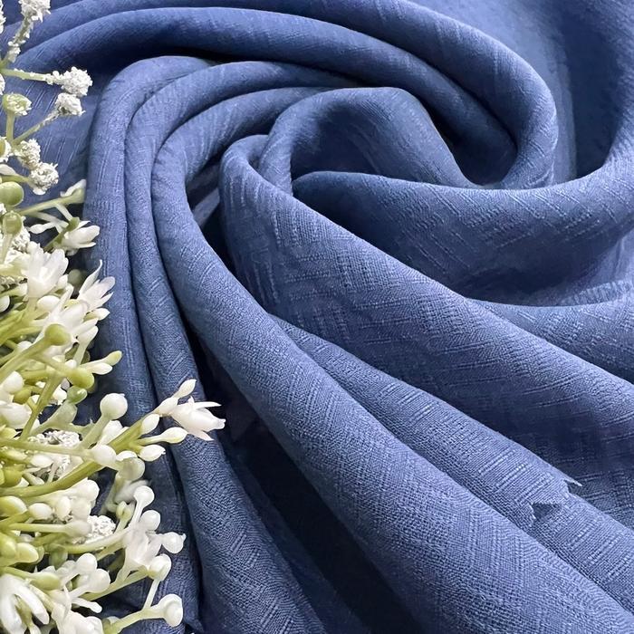 HIJAB DOBBY SQUARE | KATUN DOBBY | HIJAB SEGIEMPAT - BIRU BRUNERA, Uk 110x110
