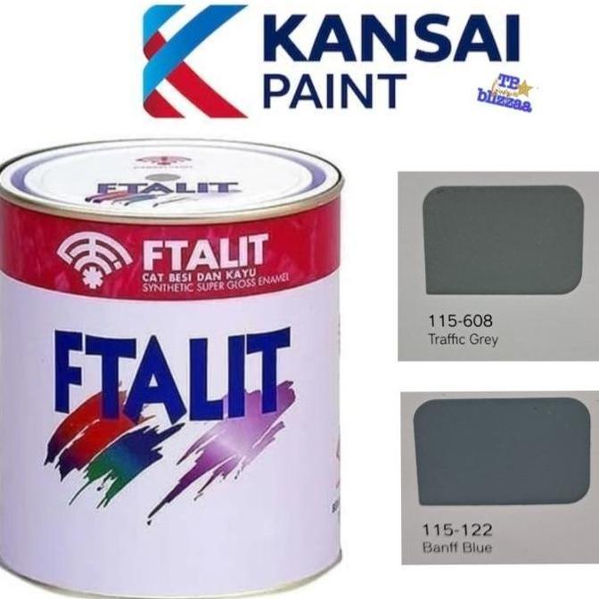 Ftalit 1Kg Ftalit Banff Blue 122 Ftalit Traffic Grey 608 Cat Kayu Besi Abuabu Ftalit Gloss Doff Kans